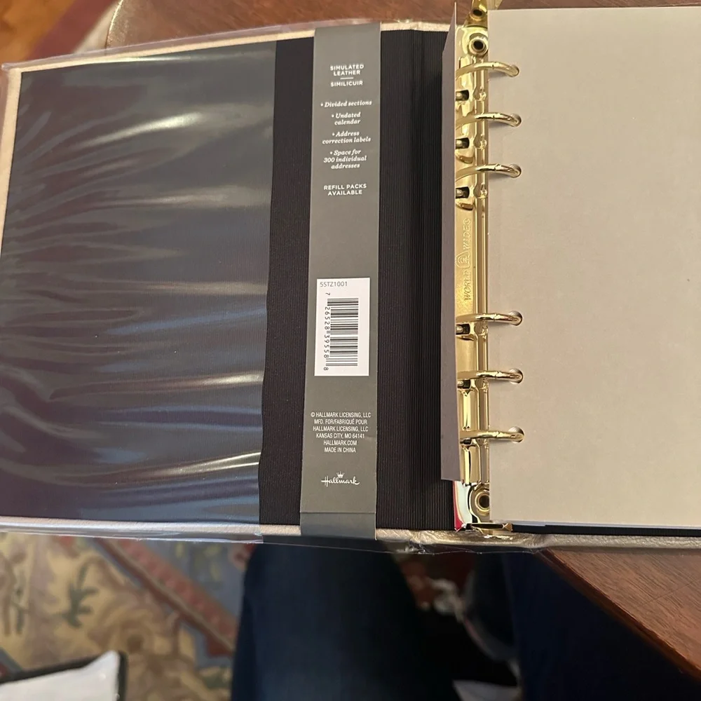 Charcoal/Gold Address Book